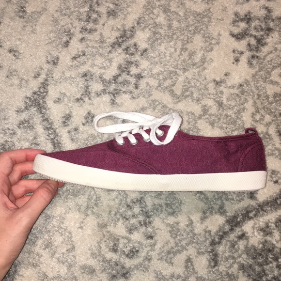 Burgundy Tennis Sneakers - Picture 3 of 6